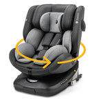 Osann Eno360 i-Size, drehbarer Kindersitz 40-150 cm, Reboarder mit Isofix, Baby Autositz – All Black