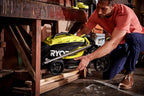RYOBI 18 V ONE+ Akku-Rasenmäher RLM18X33B40 (Schnittbreite 33 cm, 5-fache Höhenverstellung 25-65 mm, zusammenklappbares Griffgestänge, inkl. Mulchkeil, 35l Grasfangsack, 4,0Ah Akku & Ladegerät)