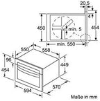 NEFF C1CMG84N0, N 50, Einbau Mikrowelle mit Heißluft, 45,4 x 59,4 x 57,0 cm (H x B x T), 44 l, Grill, 15 Automatikprogramme, Easy Clean, Edelstahl
