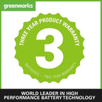 Greenworks 48V (2x24V) Selbstfahrender Akku Rasenmher für groe Flchen bis zu 480m, 46cm Schnittbreite, 55L Sack PLUS zwei 4Ah-Akkus und Doppelladegert GD24X2LM46SPK4X