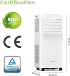 Comfee Mobiles Klimagerät Breezy Cool Pro 2.6,9000 BTU 2,6kW, Kühlen&Ventilieren&Entfeuchten,APP-Steuerung,Raumgröße bis 88m³(33㎡),Mobile Klimaanlage mit Abluftschlauch