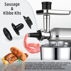Homlee 3 in 1 Küchenmaschine 1800W Multifunktionale Knetmaschine 6-stufige Gescheindigkeit Mixer, mit Fleischwolf, 1.5L Saftpresse, 5.5L Edelstahlschüssel Teigmaschin