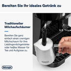 De'Longhi Magnifica S ECAM 22.110.B Kaffeevollautomat mit Milchaufschäumdüse für Cappuccino, mit Espresso Direktwahltasten und Drehregler, 2-Tassen-Funktion, 1,8 Liter Wassertank, Schwarz/Silber
