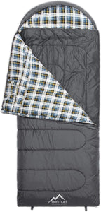 normani 4-in-1-Funktion Extrem Outdoor Schlafsack 'Antarctica' aus Nylon Rip-Stop mit 500 + 250 g/m² Hollow Fiber Füllung 220 x 90 cm