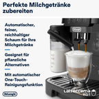 De'Longhi Magnifica S ECAM 22.110.B Kaffeevollautomat mit Milchaufschäumdüse für Cappuccino, mit Espresso Direktwahltasten und Drehregler, 2-Tassen-Funktion, 1,8 Liter Wassertank, Schwarz/Silber