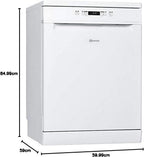 Bauknecht B2F HD624 A Freistehender Geschirrspüler/ 60 CM/ 14 Maßgedecke/Hygieneprogramm/Vollwasserschutz/Startzeitvorwahl