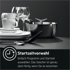 AEG Vollintegrierter Geschirrspüler 60cm, Spülmaschine Serie 7000: mit Glasschutz, Energieklasse A, Besteckschublade, personalisierte Zeit-Steuerung, leise 41dB, ComfortRails, Wasserstopp, FSE7676AP