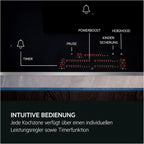 AEG Induktionskochfeld autark 80cm mit Dunstabzug / Made in Germany / 4 Flex-Kochzonen mit Bridge (Kombination 2er Zonen) / Auto-Funktion des Dunstabzugs / Aktivkohlefilter / COLI84COXB