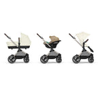 CYBEX Gold Kinderwagen EOS Lux 2-in-1, Reisesystem, Ab Geburt bis 22 kg (ca. 4 Jahre), Moon Black