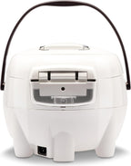 REISHUNGER Digitaler Reiskocher & Dampfgarer Schwarz | 1,5 L bis 8 Personen | Warmhaltefunktion, Timer & Premium Innentopf | Multikocher, 12 Programme, 7-Phasen-Technologie