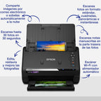 Epson WorkForce ES-580W Scanner, Dokumentenscanner (scannt ohne PC, 35 Seiten bzw. 70 Bildern pro Minute, bis DIN A4, beidseitiger Scan in einem Durchgang, automatische Ausrichtung) One size