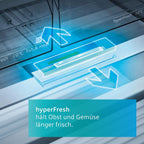 SIEMENS KG39EAICA iQ500 Kühl-Gefrier-Kombination, 201 x 60 cm, 249 L Kühlen + 94 L Gefrieren, LowFrost seltener abtauen, LED-Beleuchtung gleichmige Ausleuchtung, BigBox Platz für groes Gefriergut