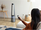 Rowenta QU5062 Eclipse 3in1 Luftreiniger, Heizlüfter, Ventilator, filtert 99,9% der Partikel, für 30 m2 Raumgröße, schnelle Heizung bis zu 35°C, automatischer Tag- und Nachtmodus, Schwarz/Grau