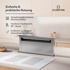 Klarstein Downdraft-Dunstabzugshaube, Versenkbare Abzugshaube, Leise Dunstabzugshauben mit Filter, Dunstabzugshaube 60cm, Umluft/Abluft Dunsthaube mit 10 Stufen, Dunstabzug 576 m³/h Luftstrom