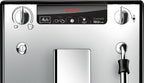 Melitta Solo & Milk - schlanker Kaffeevollautomat mit Milchaufschäumer, Kaffeemaschine mit abnehmbarem Wassertank, für z. B. Kaffee oder Cappuccino, silber