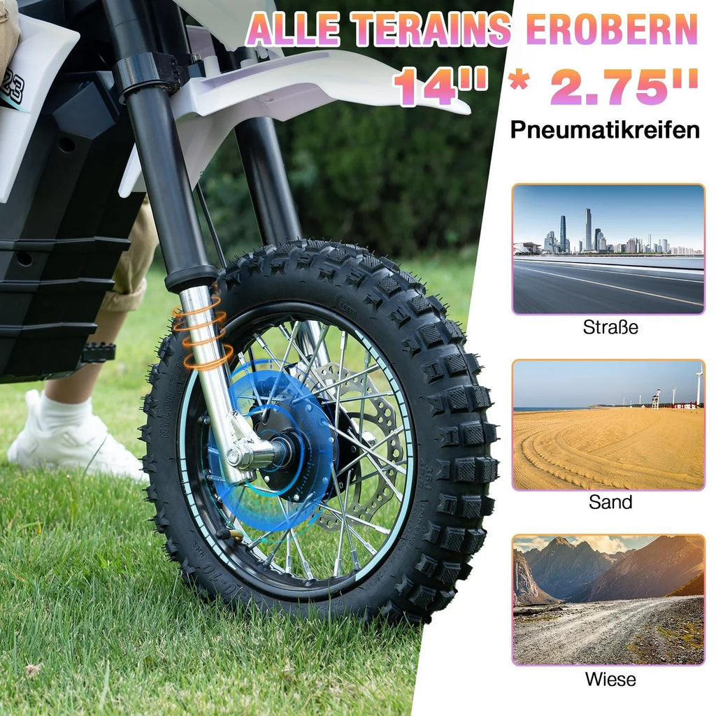 Evercross EV65M Electric Kid Motorcycle - 800W Motor, 20km Range, Ages 15+