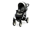 BabyLux® Bambimo Kinderwagen Set 3 in 1 - White Lux - incl. Babywanne, Buggy Sportsitz, Auto-Babyschale - Autositz - Kinderwagenset - Kombikinderwagen mit Wickeltasche, Regenschutz usw.