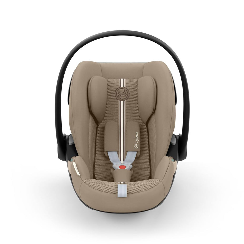 CYBEX Gold Babyschale Cloud G i-Size Comfort, Inkl. Neugeboreneneinlage, Ab Geburt bis ca. 24 Monate, Für Kinder ab 40 cm bis 87 cm, Max. 13 kg, Moon Black