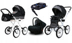 BabyLux® Bambimo Kinderwagen Set 2 in 1 - Rosso - incl. Babywanne, Buggy Sportsitz - Kinderwagenset - Kombikinderwagen mit Wickeltasche, Regenschutz, Moskitonetz, Cupholder usw.