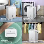Comfee Luftentfeuchter, 30L/24h, Raumgröße ca. 180m³(80m²), Intelligenter Entfeuchtermodus, 24H Timer, Wassertank 3L, MDDP-30DEN7