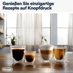 De'Longhi Magnifica Evo ECAM 292.81.B Kaffeevollautomat mit LatteCrema Milchsystem, 7 Direktwahltasten für Cappuccino, Espresso und weitere Kaffeespezialitäten, 2-Tassen-Funktion, Schwarz