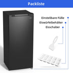 CHIQ Gefrierschrank FSD160D4E | Wechselbarer Türanschlag | Sehr Leise 41 DB (145L Manuelle Abtauung)| 12 Jahre Garantie auf den Kompressor*| 126 x 54 x 55 cm (HxBxT)