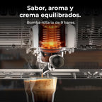 Cecotec Espresso-Kaffeemaschine Barista Baristeo Intima, professionelle Barista-Espressomaschine, Vorbrüh-System, 15 Bar Pumpe, einfaches Befüllen, 1,7L Wassertank und Tassenwärmer