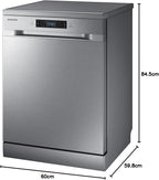 Samsung DW60M6050FS Geschirrspüler, freistehend, 14 Gedecke, A++, Edelstahl, maximal 60 cm, berührungsempfindliche Tasten, LED