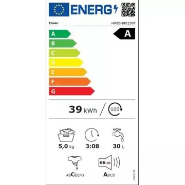 Lave linge compact	HAIER	HW50-BP12307-S
