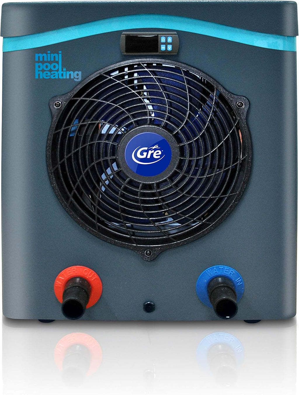 Gre HPM40 HPM40-Mini Pompe à Chaleur pour Piscine Hors Sol jusqu'à 40 m3, Noir