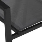 Lot de 8 chaises en aluminium anthracite - textilène gris Happy Garden