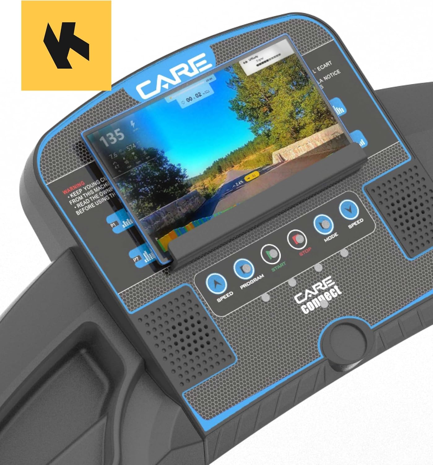 '- Tapis de Course connecté -Pliable-Vitesse maximale 14 Km/h- Tapis de Marche Électrique Inclinable et Pliable - 12 programmes d’entraînements -3 inclinaisons