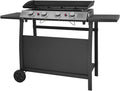 Plancha au gaz Valencia - 4 brûleurs 10kW + Chariot