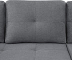 Canapé Convertible en Forme de L,canape lit 2 Places Convertible Gris,canapé 3 Places lit gigogne avec Fonction Couchage,équipé d'un Espace de Rangement
