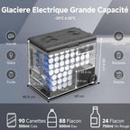AAOBOSI 45L Glacière à Compresseur, Glaciere Électrique -20℃ à 20℃, Frigo Camion APP&Bouton Contrôle, 12/24V DC et 100-240V AC Glaciere Camping Pour Voiture, Camion, Bateau et Prise De Courant