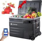45L Glacière à Compresseur,Glaciere Électrique -20℃ à 20℃,Frigo Camion APP&Bouton Contrôle,12/24V DC et 100-240V AC Glaciere Camping Pour Voiture,Camion,Bateau et Prise De Courant -