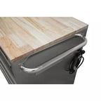 72 po. 18-Tiroir 24 po. D Mobile Workbench avec acier inoxydable en bois massif