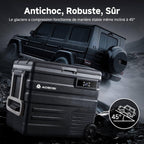 45L Glacière à Compresseur,Glaciere Électrique -20℃ à 20℃,Frigo Camion APP&Bouton Contrôle,12/24V DC et 100-240V AC Glaciere Camping Pour Voiture,Camion,Bateau et Prise De Courant -
