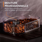Krups Machine à café grain, 1,7 L, 2 tasses en simultané, Nettoyage automatique, Buse vapeur pour Cappuccino, Cafetière espresso, Essential noire YY8125FD, Noir