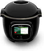 Cookeo Touch Wifi Multicuiseur intelligent, Cuve 6 L, Haute pression, Guide pas à pas, 250 recettes intégrées, Application CE902800, Noir