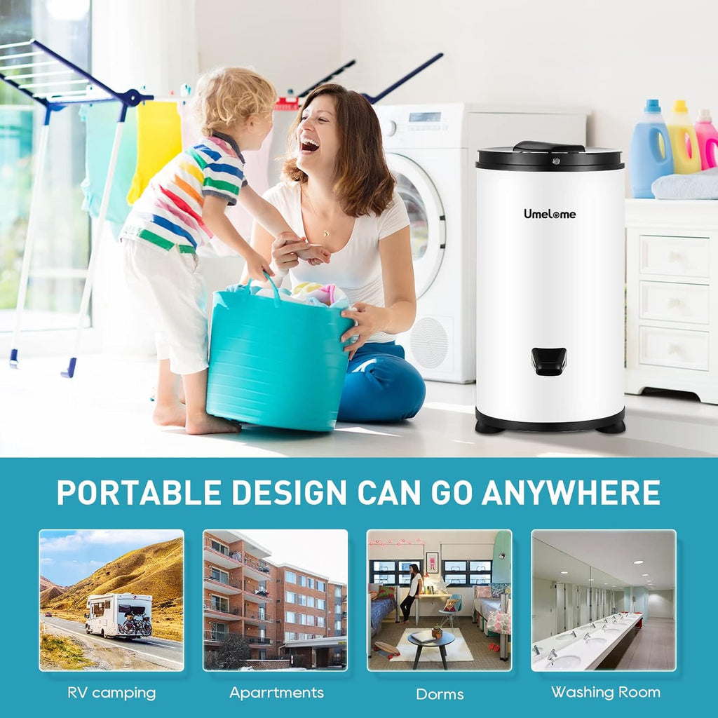 Essoreuse grande capacité 6 kg Séchoir rotatif 2800 tr/min Spin Dryer énergétique et économie d'énergie Blanc