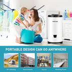 Essoreuse grande capacité 6 kg Séchoir rotatif 2800 tr/min Spin Dryer énergétique et économie d'énergie Blanc