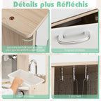 Cuisine Enfants en Bois XXL Angle 105 x 49 x 85 cm ( L x l x H ) Cuisine Complet avec Four Lave Linge 3 An+