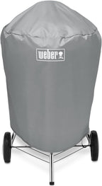 Weber Classic Kettle barbecue au charbon de bois, surface de cuisson Ø 57cm, barbecue avec couvercle et cuve en acier emaillé, thermomètre intégré au couvercle, trépied et roues - Noir (1341504)